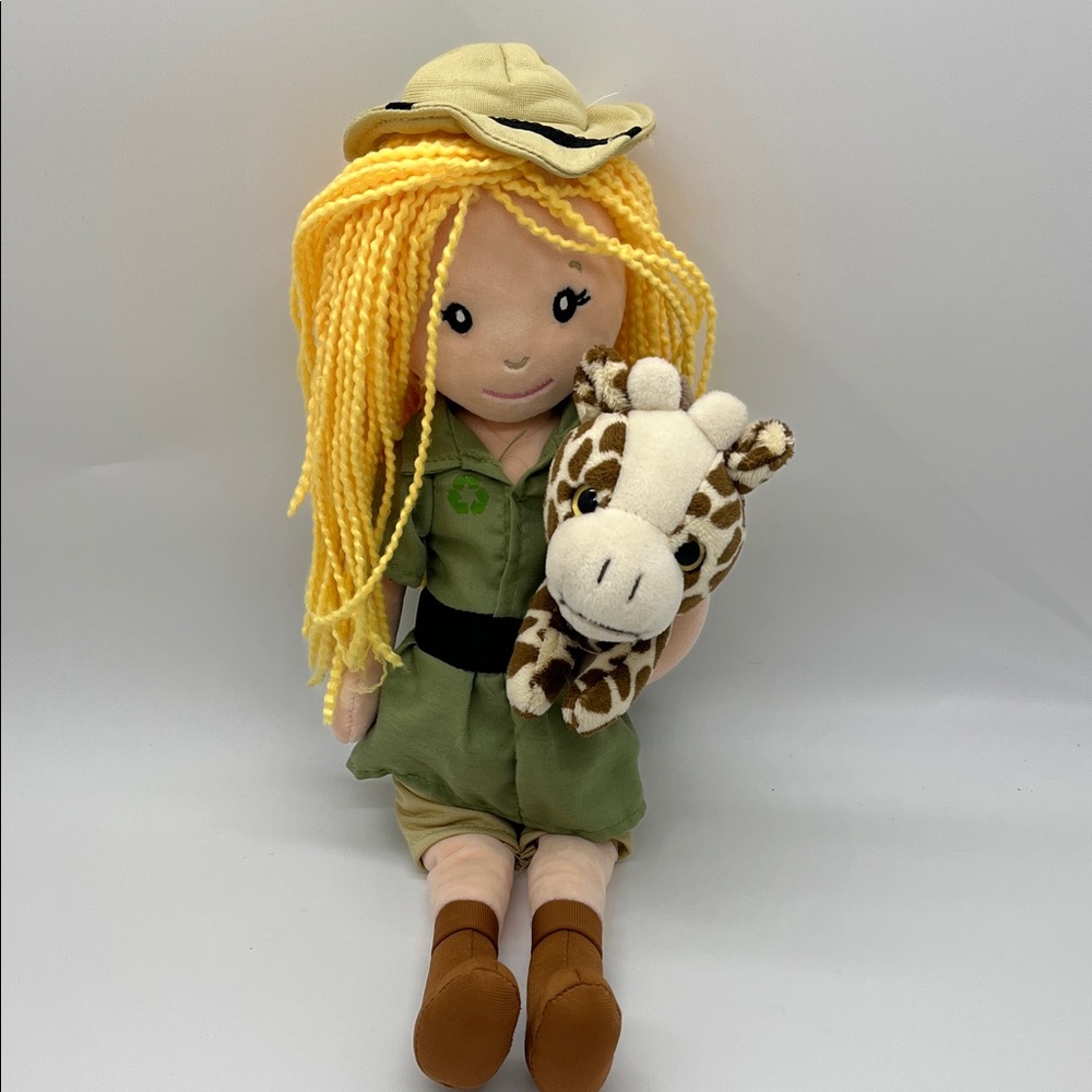 Safari Doll with Giraffe Plush